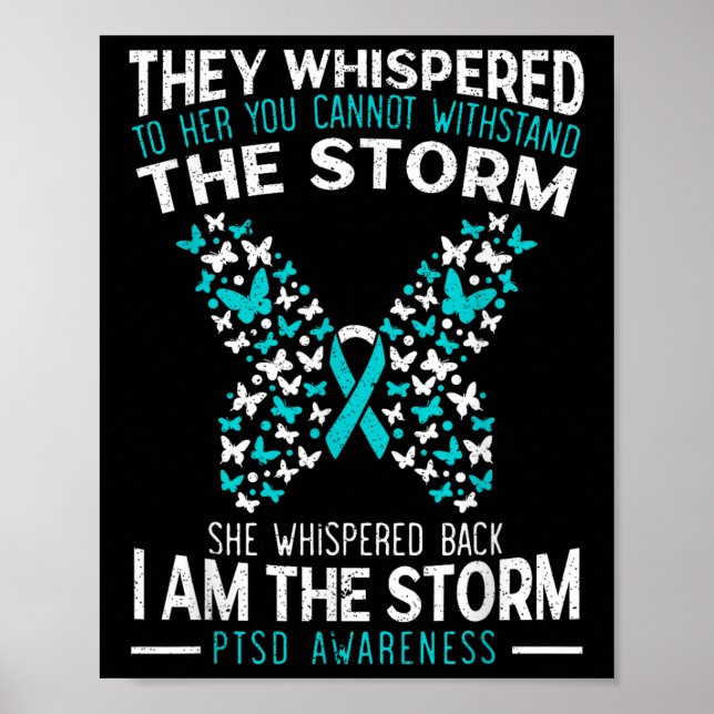 Ptsd Awareness Butterfly Posttraumatic Stressa Dis Poster (Framsidan)