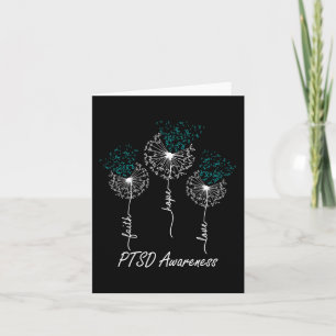 Ptsd Awareness Faith Hope Kärlek Dandelion Kort