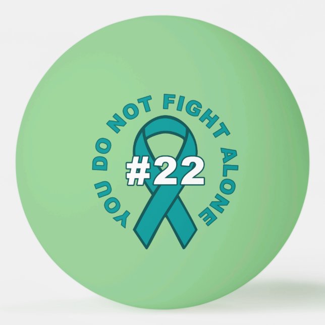 PTSD AWARENESS Glow-in-the-Mörk Pingisboll (Framsidan)