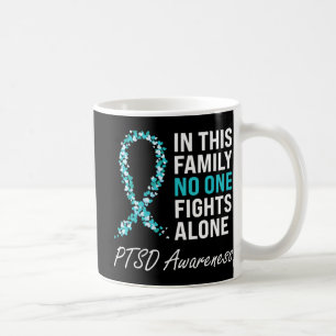 PTSD Awareness Teal Ribbon Kaffemugg