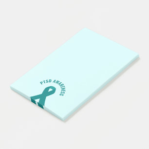 PTSD Awareness Teal Ribbon Post-it Block