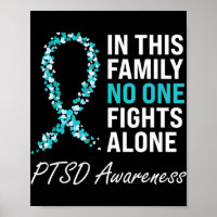 PTSD Awareness Teal Ribbon
