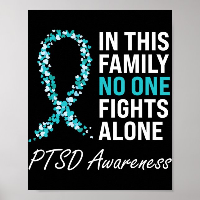 PTSD Awareness Teal Ribbon Poster (Framsidan)