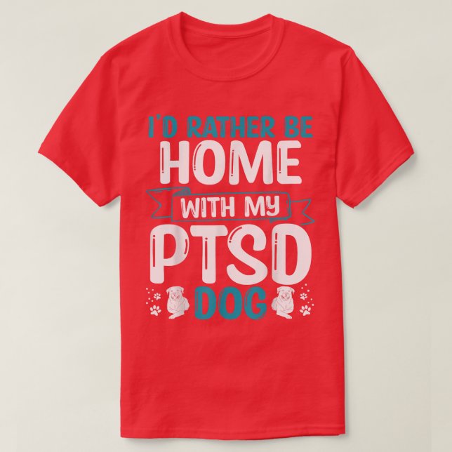 PTSD-Hund för PTSD-Hund-träning - patchar Emotiona T Shirt (Design framsida)