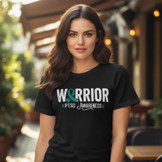 PTSD Krigares Teal Band Medvetenhet T Shirt