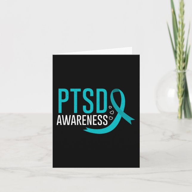 Ptsd-medvetande om mentalhälsa efter traumatiskt S Kort (Framsida)