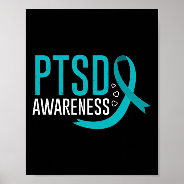 Ptsd-medvetande om mentalhälsa efter traumatiskt S Poster (Framsidan)
