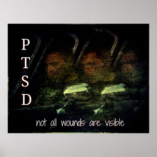 PTSD-medvetenhet - Alla sår är inte synliga poster (Framsidan)