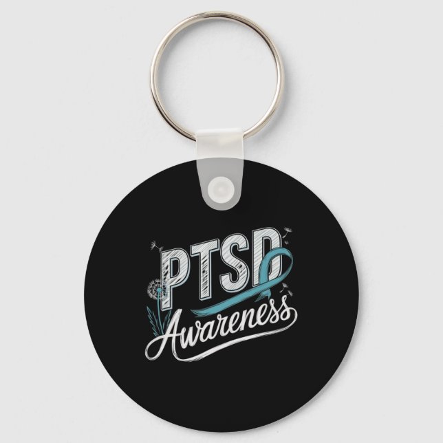 PTSD-medvetenhet Psykisk Hälsa Advocacy Stöd  Nyckelring (Framsida)