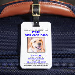PTSD Service-Hund foto-ID-bricka Bagagebricka<br><div class="desc">PTSD-tjänstens Hund - Identifiera enkelt hund som en hund för arbetstjänster, samtidigt som du håller hund fokuserad och minskar distraktionen samtidigt som du arbetar med ett av dessa k9-hund-ID-kort. Även om det inte behövs, kan du med ett Service Hund ID-kort ge dig ge och din hund sinnesro och möjlighet att...</div>