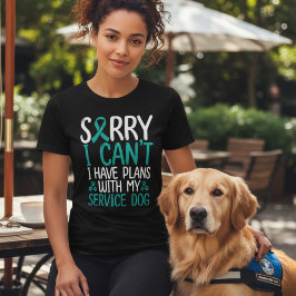 PTSD Service Hund Plan Teal Band T Shirt