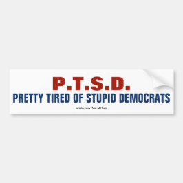 PTSD-Söt föråldrad med stoppdemokrati Bildekal