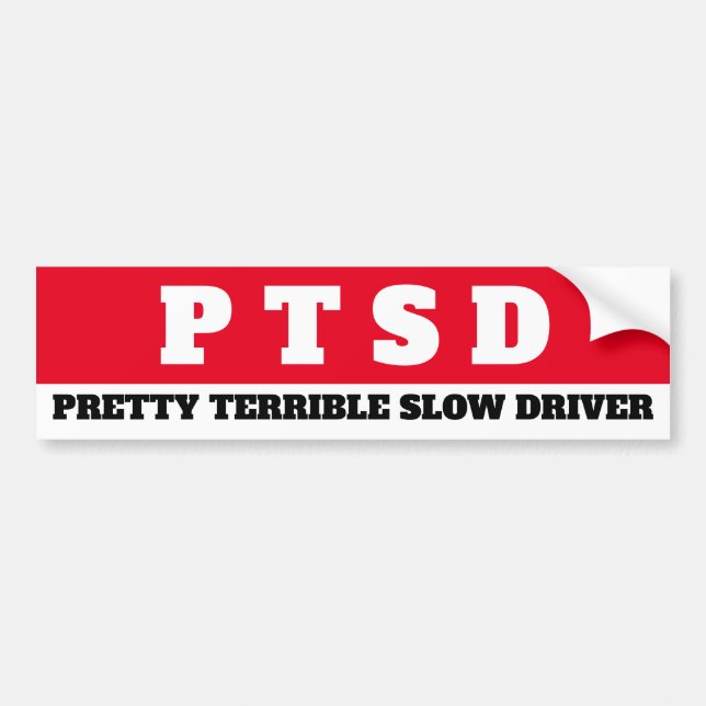 PTSD (Söt Terrible Slow Driver) Bildekal (Framsidan)