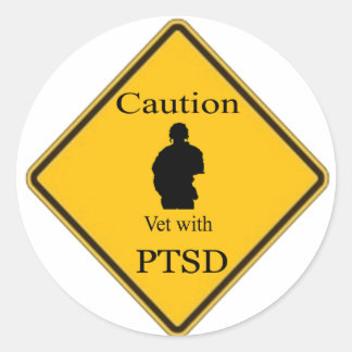 PTSD-stickers Runt Klistermärke