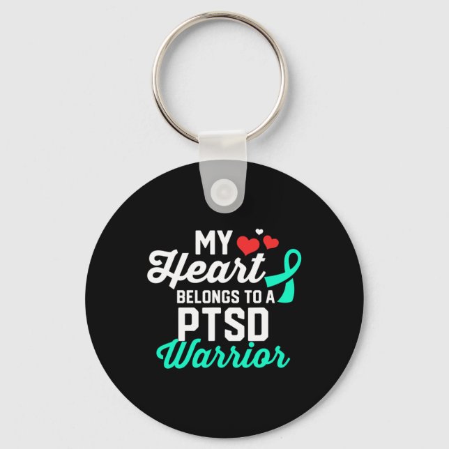 Ptsd Stressar Warrior Survivor Support Awareness R Nyckelring (Framsida)