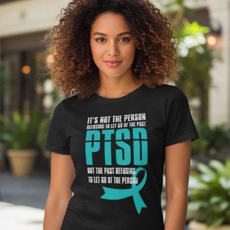 PTSD Tidigare Trauma Turkos Band Medvetenhet T Shirt