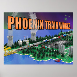 PTW Atomic Train och kraftverks scen Poster