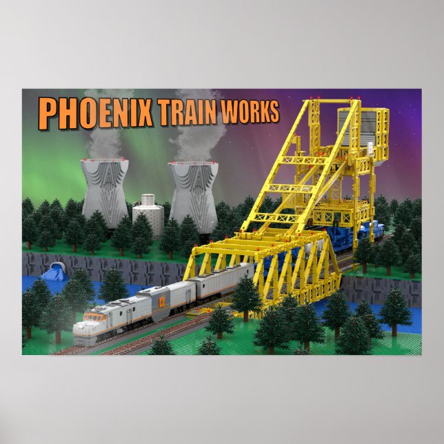PTW Atomic Train på bro Poster (Framsidan)