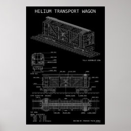 PTW Helium Tågvagn "Blåkoppling" Poster