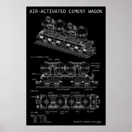 PTW Luftaktiverad Cementtåg "Blåkoppling" Poster
