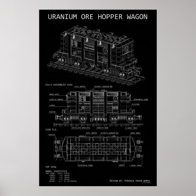 PTW Uranium Malmvagn "Blåkopia"  Poster (Framsidan)