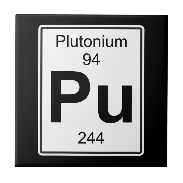 Pu - Plutonium Kakelplatta (Framsidan)