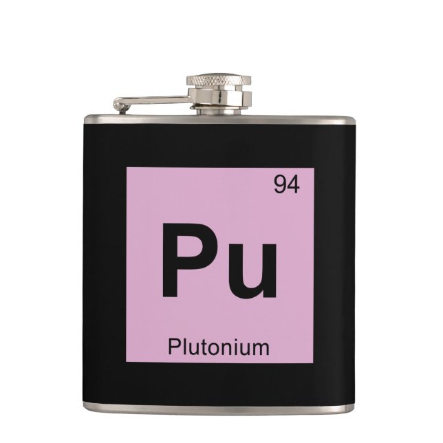 Pu - Plutonium Kemi Periodiska Systemet Symbol Fickplunta (Framsidan)