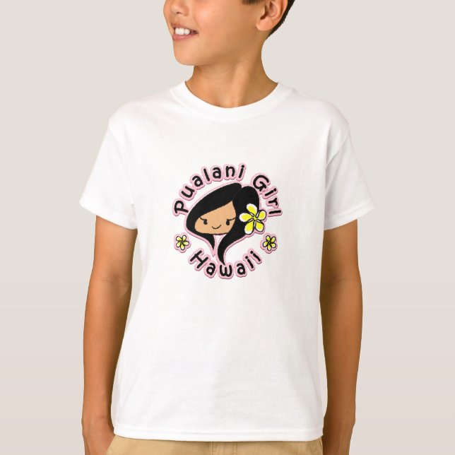 Pualani flicka Hawaii - flickaT-tröja Tee (Framsida)