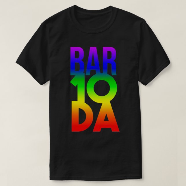 PUB 10 DA Bartender-PRIDET Rainbow Funny Bartender T Shirt (Design framsida)