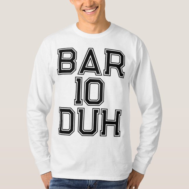 Pub 10 Duh Bartender Gift BarKeep Funny Alcohol Dr T Shirt (Framsida)