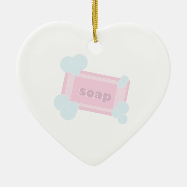 Pub av tvål julgransprydnad keramik (Framsidan)