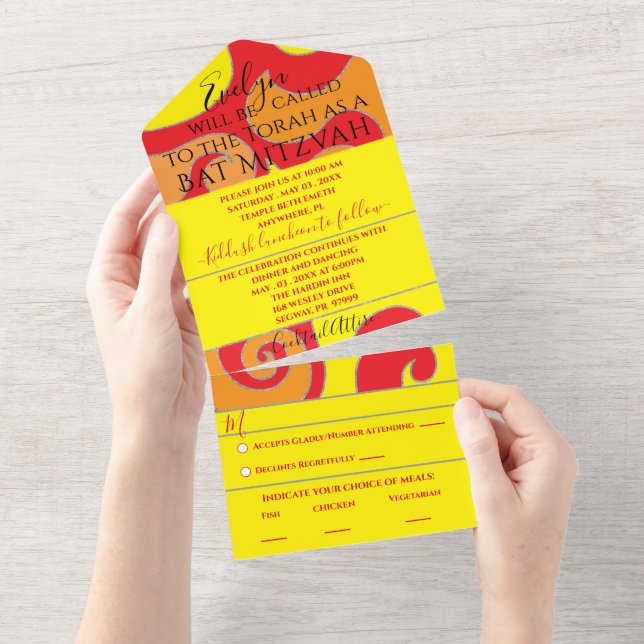 Pub Bat mitzvah alla i en enda inbjudan Glitter Sw (Avrivbar del)