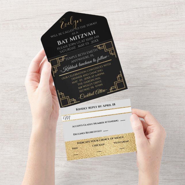 Pub Bat mitzvah Art Deco (Tearaway)