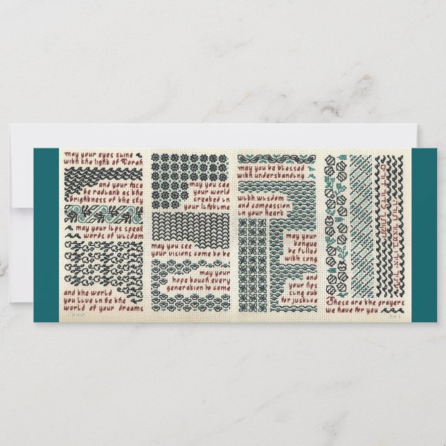 Pub/bat mitzvah kort, födelsekort eller studenten- (Framsida)