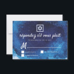 Pub Bat mitzvah Modern blått vattenfärg OSA Kort<br><div class="desc">Består av lekfullt skript och serif-typografi. Allt mot en bakgrund med blå vattenfärgsbakgrund. 
 
 Detta är designad av Select Party Supplies,  exklusiv för Zazzle.
 
 Finns här:http://www.zazzle.com/store/selectpartysupplies</div>
