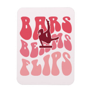 Pub, Beams and Flips - Gymnastics Magnet