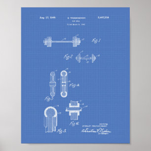 Pub Bell 1948 Patent Art Blueprint Poster