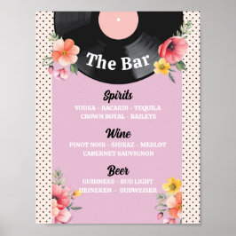 Pub Blommigt Bröllop Music Record Bröllop Poster