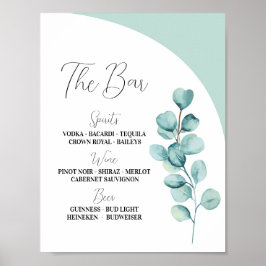 Pub Bröllop Eucalyptus Löv Bröllop Mint Poster