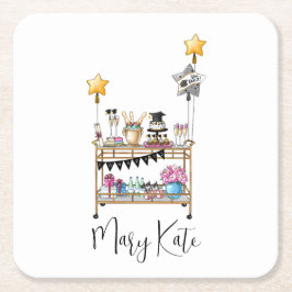 Pub Cart Studenten Underlägg Papper Kvadrat