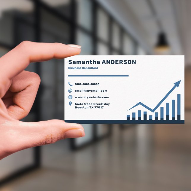 Pub Chart & Business Consultant Visitkort (Bar Chart & Business Consultant Business Card)