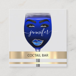 Pub Coctail Vin Drinks Restaurant Grått QRCODE Fyrkantigt Visitkort