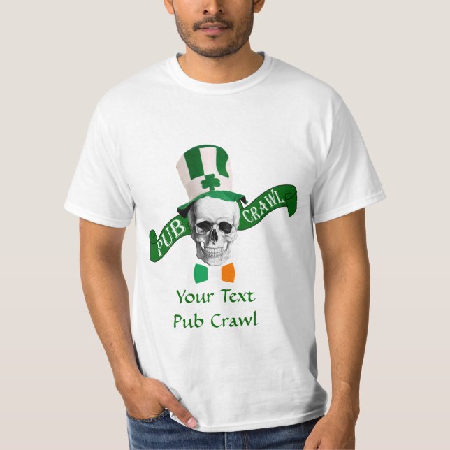 Pub crawl St patrick's day T Shirt (Framsida)
