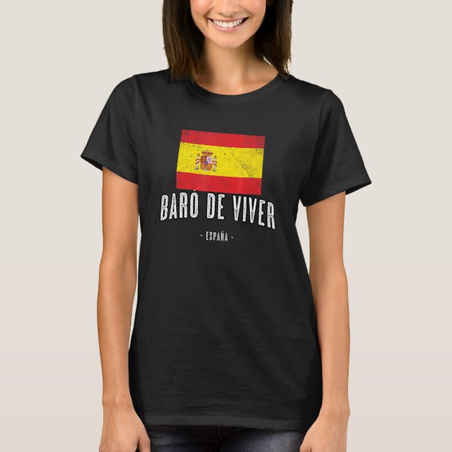 Pub De Viver Spanien Es Flagga City Bandera Ropa T Shirt (Framsida)
