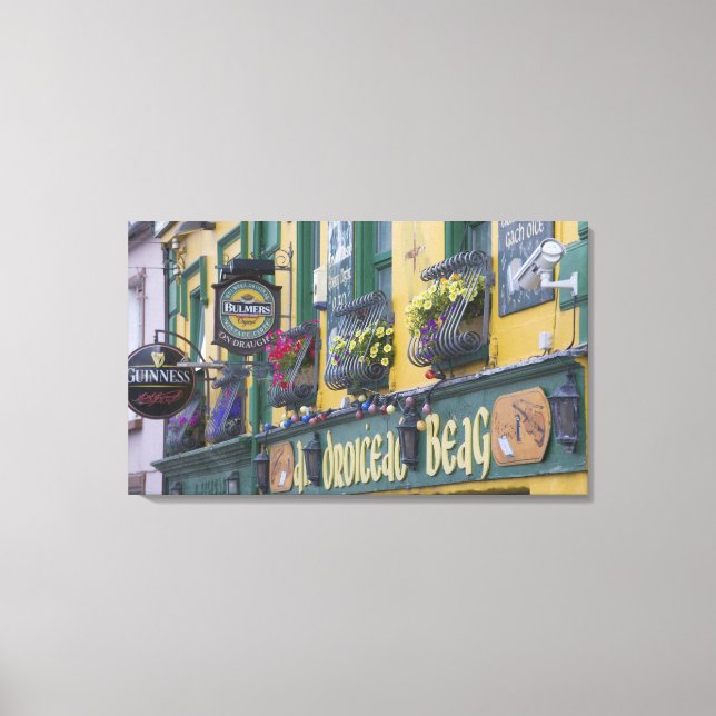 Pub, Dingle, Dinglehalvön, Kerry län, Canvastryck (Framsida)