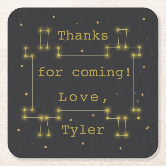 Pub eller Bat mitzvah Space Torah Underlägg Papper Kvadrat (Framsidan)