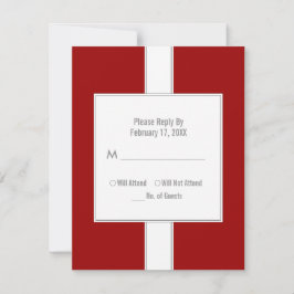 Pub eller Bat mitzvah svarskort {Red} OSA Kort