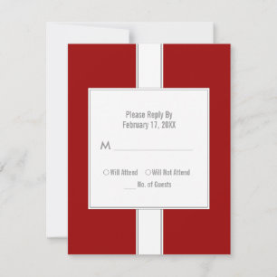 Pub eller Bat mitzvah svarskort {Red} OSA Kort