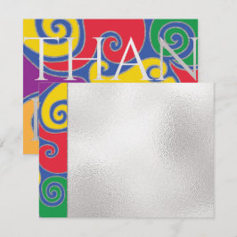 Pub eller Bat mitzvah Tack Elegant Swirls Kort