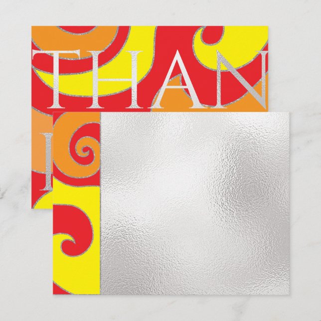 Pub eller Bat mitzvah tack.. Groovy Swirls Tack Kort (Fram/baksida)